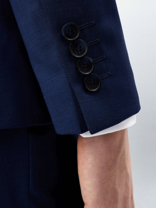 Veste de costume Regular en laine Marzotto bleu indigo - Father & Sons - 6