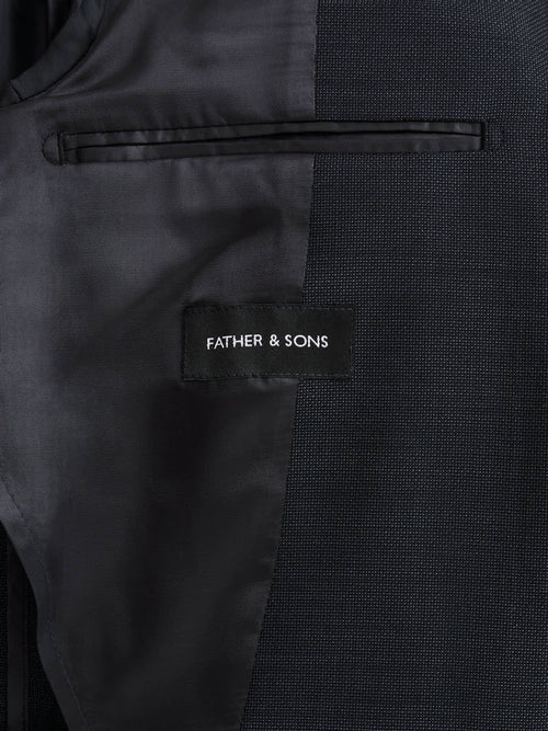 Veste coordonnable regular en laine anthracite - Father & Sons - 7
