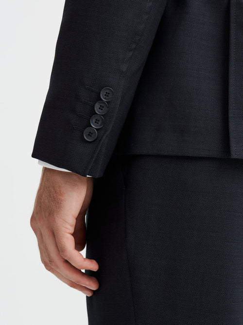 Veste coordonnable regular en laine anthracite - Father & Sons - 5