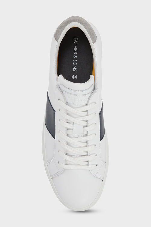 Baskets basses en cuir blanc - 2 - Father & Sons   - 4 