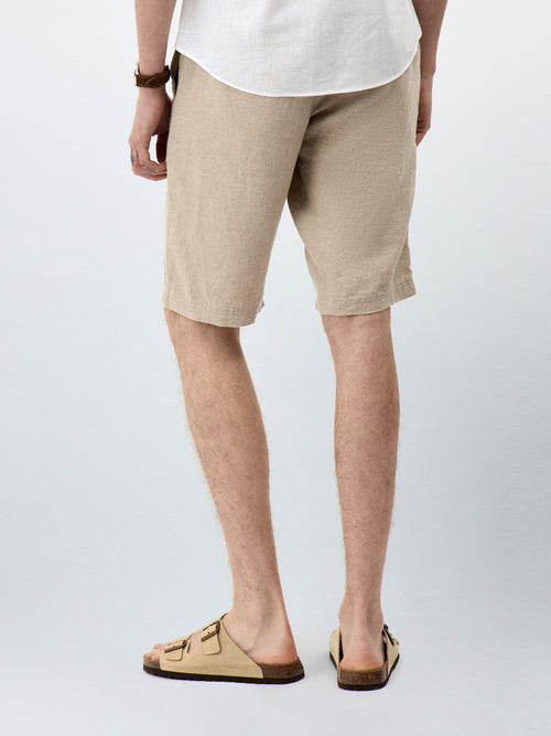 Bermuda en lin beige - 2 - Father & Sons   - 1 