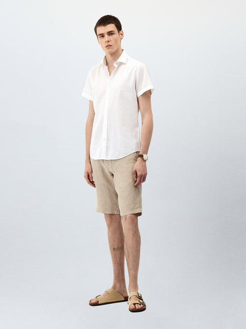 Bermuda en lin beige - Father & Sons   - 4 