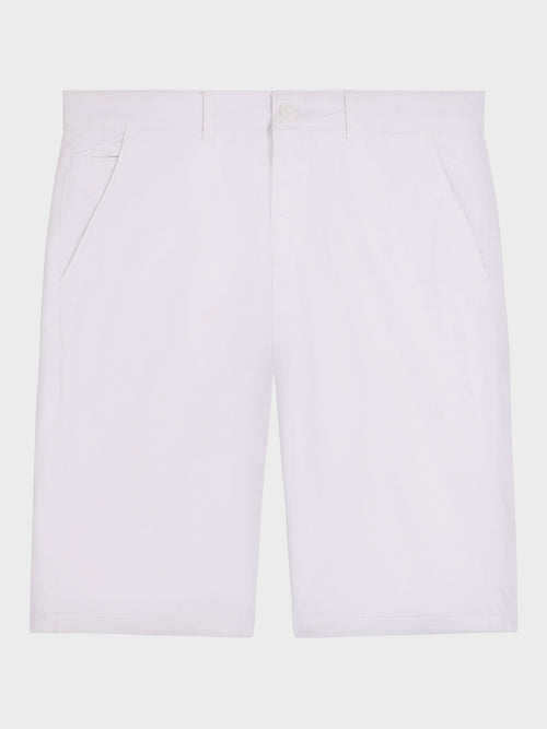 Bermuda en coton stretch blanc - 1 - Father & Sons   - 17 