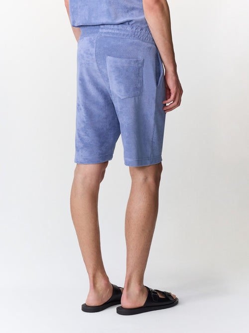 Bermuda regular en jersey éponge bleu chambray - Father & Sons   - 2 