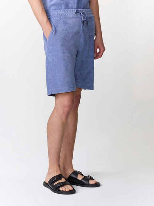 Bermuda regular en jersey éponge bleu chambray - Father & Sons   -  