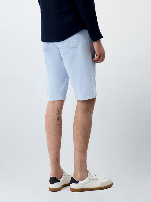 Bermuda en coton stretch bleu ciel - 2 - Father & Sons   - 18 