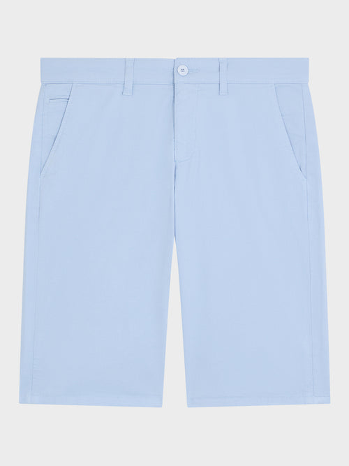 Bermuda en coton stretch bleu ciel - 1 - Father & Sons   - 20 