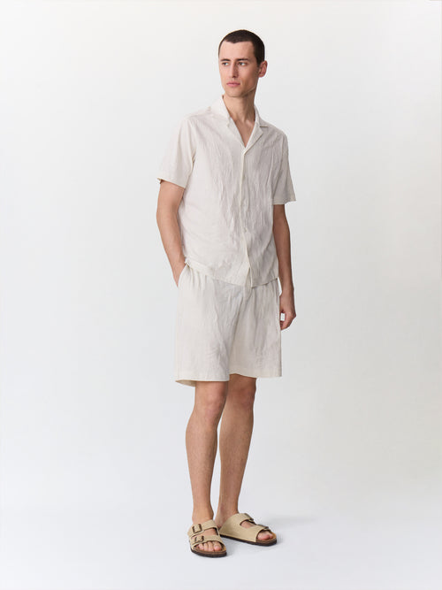 Bermuda regular en maille beige - Father & Sons   - 4 