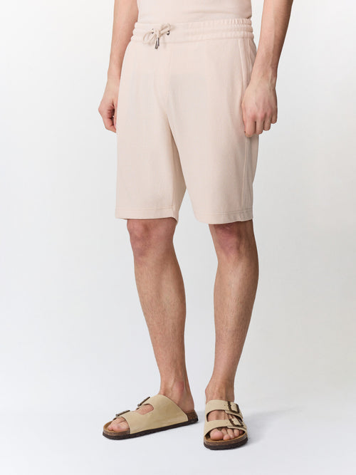 Bermuda regular en maille beige clair - 1 - Father & Sons   - 12 