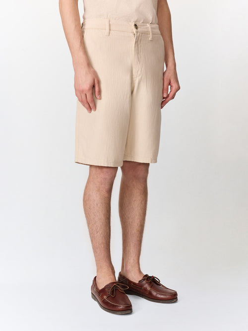 Bermuda regular en coton beige - 1 - Father & Sons   - 3 