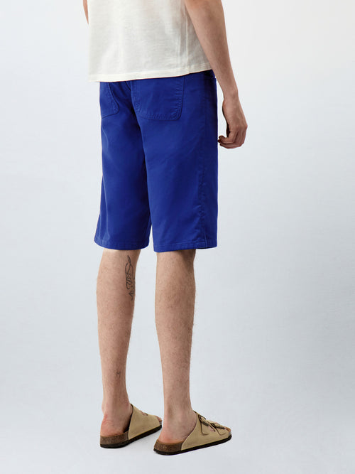 Bermuda en coton stretch bleu indigo - 2 - Father & Sons   - 10 