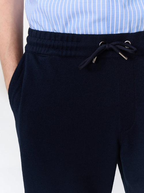 Bermuda regular en maille bleu marine - Father & Sons   - 3 