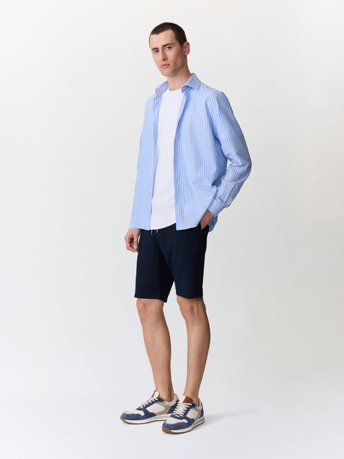 Bermuda regular en maille bleu marine - Father & Sons   - 4 