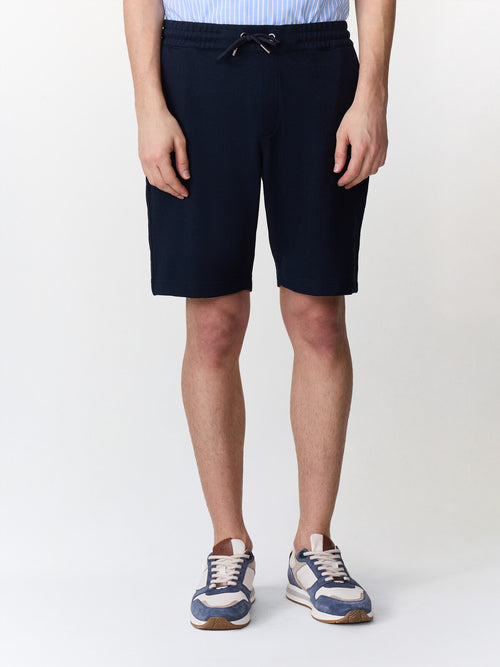 Bermuda regular en maille bleu marine - 1 - Father & Sons   - 13 