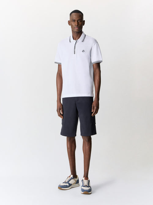 Bermuda cargo en coton stretch bleu marine - Father & Sons   - 4 