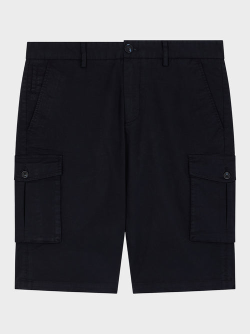 Bermuda cargo en coton stretch bleu marine - Father & Sons   - 5 