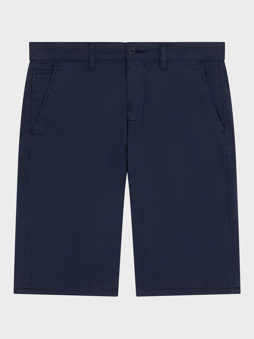 Bermuda en coton stretch bleu marine - 1 - Father & Sons   - 19 