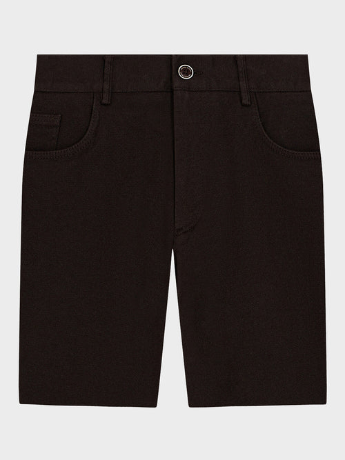 Bermuda slim en coton stretch marron - Father & Sons   - 5 