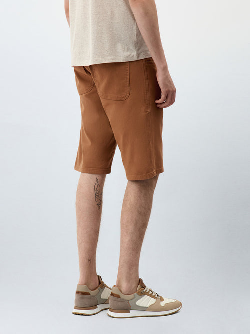Bermuda en coton stretch marron - 2 - Father & Sons   - 4 