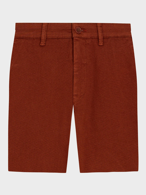 Bermuda slim en coton stretch terracotta - Father & Sons   - 5 