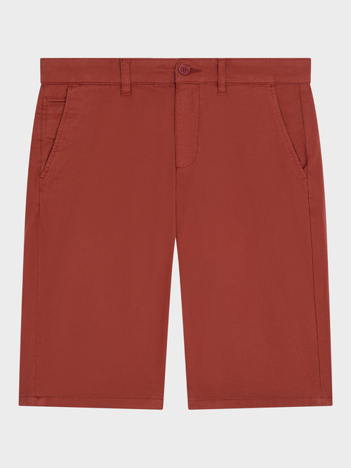 Bermuda en coton stretch terracotta - 1 - Father & Sons   - 12 