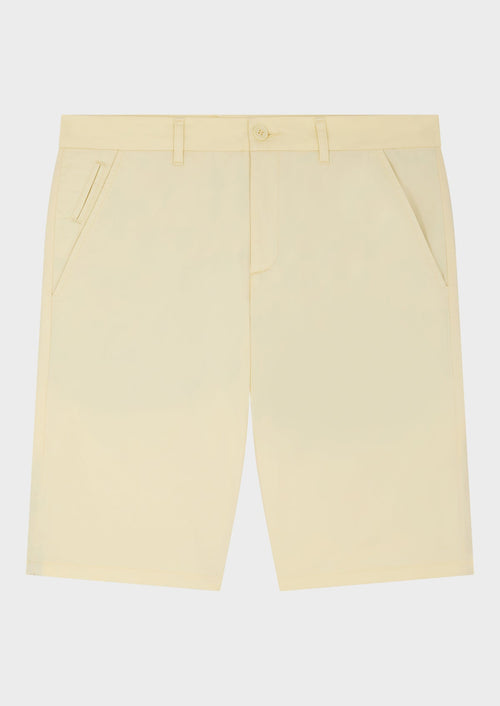 Bermuda en coton stretch uni jaune - Father & Sons   - 1 