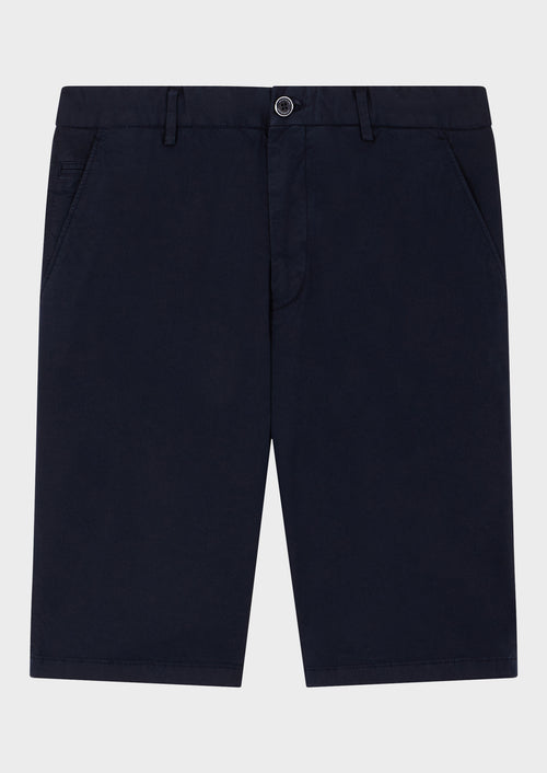 Bermuda en coton stretch bleu marine - 1 - Father & Sons   - 1 
