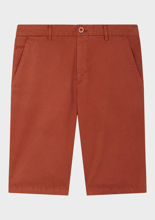 Bermuda en coton stretch terracotta - 1 - Father & Sons   - 2 
