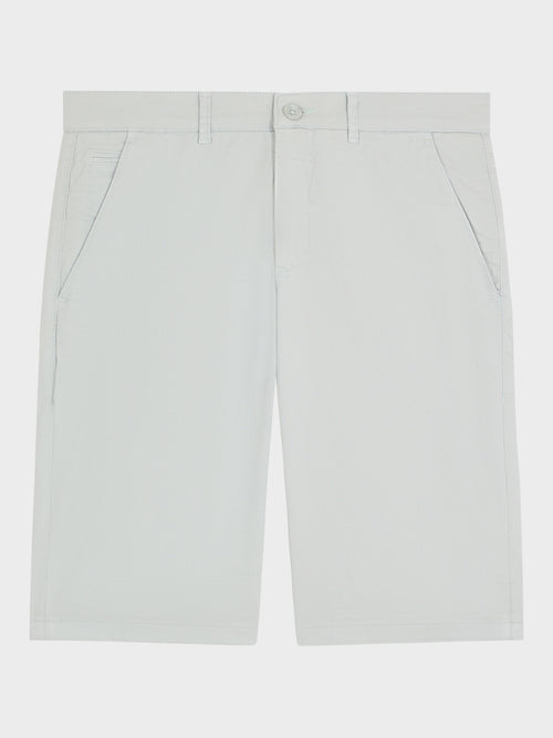 Bermuda en coton stretch vert d'eau - 1 - Father & Sons   - 2 