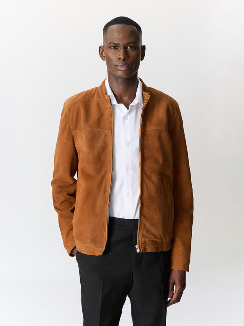 Blouson en cuir nubuck cognac - 1 - Father & Sons   - 10 