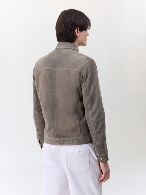 Blouson en cuir nubuck kaki - 2 - Father & Sons   - 18 