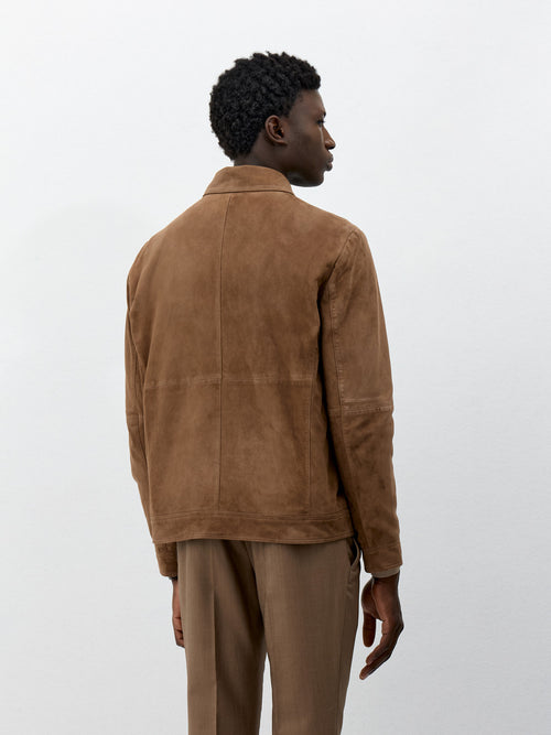 Blouson en cuir nubuck marron - 2 - Father & Sons   - 1 