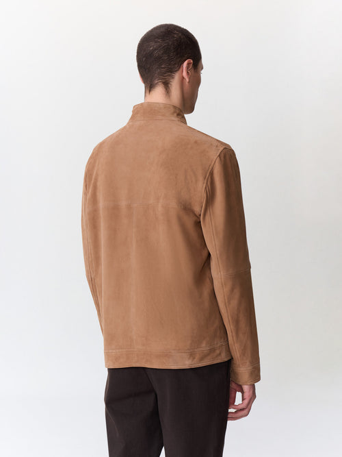 Blouson en cuir nubuck marron - 2 - Father & Sons   - 6 