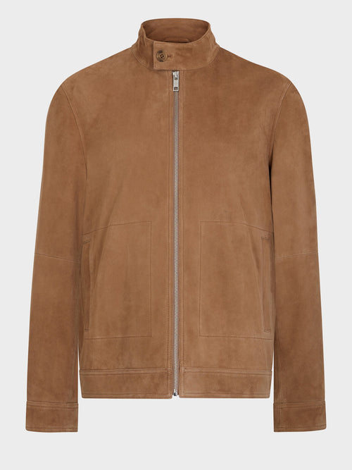 Blouson en cuir nubuck marron - 1 - Father & Sons   - 6 