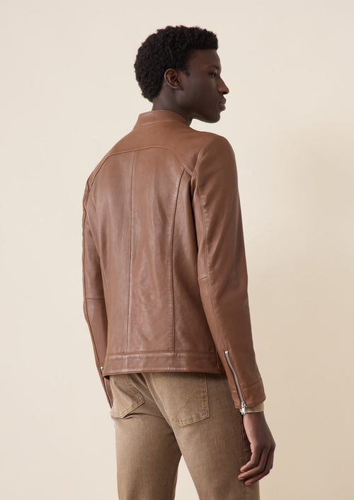 Blouson en cuir cognac - 2 - Father & Sons   - 3 