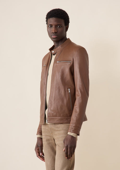 Blouson en cuir cognac - 1 - Father & Sons   - 3 
