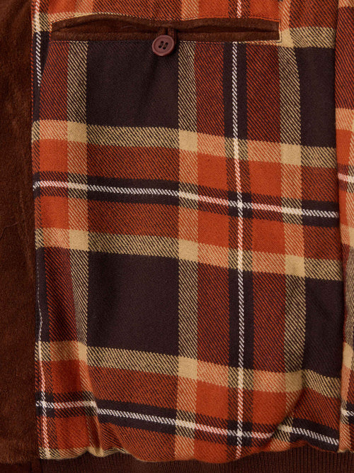 Blouson en cuir nubuck cognac - Father & Sons   - 4 
