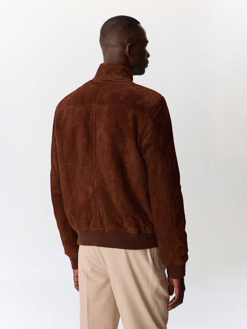 Blouson en cuir nubuck cognac - 2 - Father & Sons   - 7 