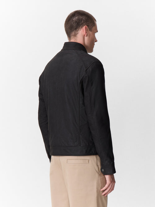Blouson en cuir nubuck marron à capuche amovible - 2 - Father & Sons   - 11 