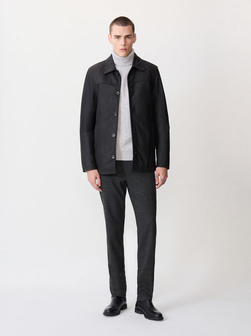 Veste en cuir marron - Father & Sons   - 6 