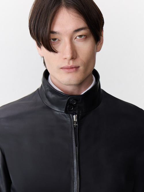 Blouson en cuir noir - Father & Sons   - 6 
