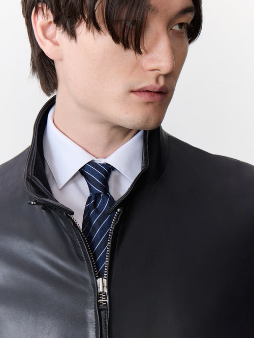 Blouson en cuir noir - Father & Sons   - 4 