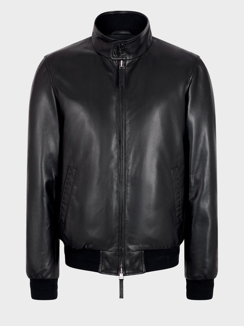 Blouson en cuir noir - Father & Sons   - 8 