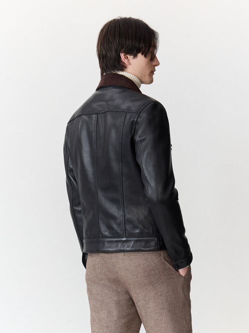 Blouson en cuir noir - 2 - Father & Sons   - 17 