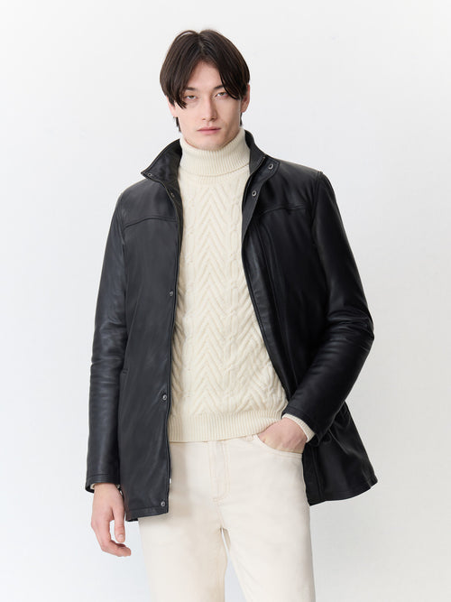Veste en cuir noir - 1 - Father & Sons   - 17 