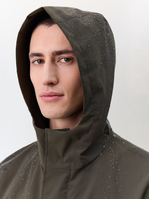 Parka kaki à capuche - Father & Sons   - 4 