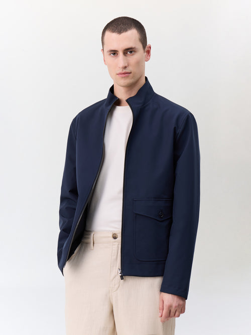 Blouson réversible bleu marine et noir - 1 - Father & Sons   - 14 