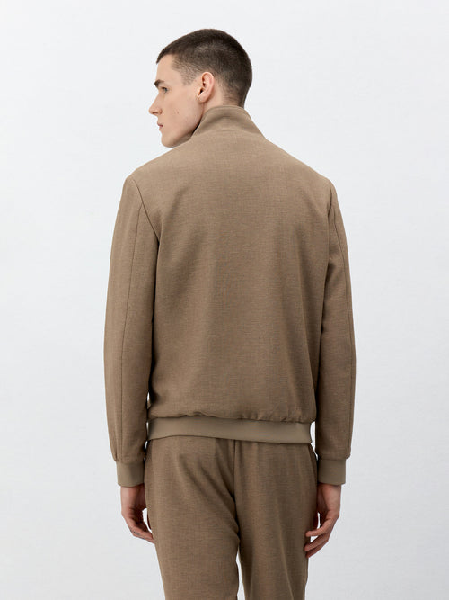 Blouson en polyester recyclé marron - 2 - Father & Sons   - 5 
