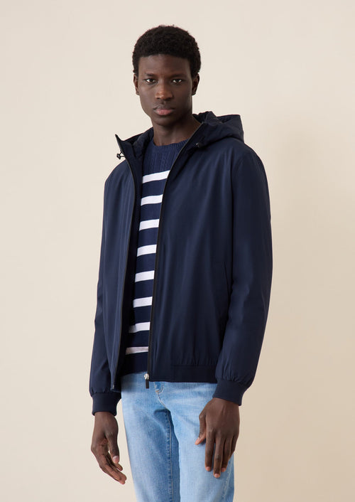 Blouson bleu jeans à capuche Father Sons - Main Image