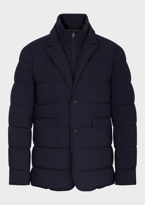 Veste matelassée bleu marine à parementure amovible - Father & Sons   - 6 